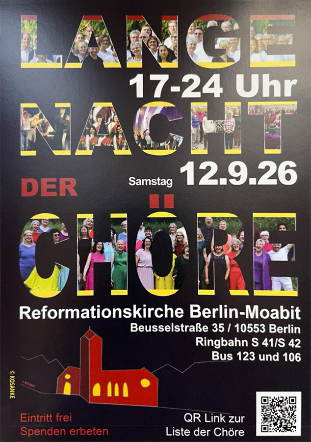 Plakat Lange Nacht der Chöre 2026